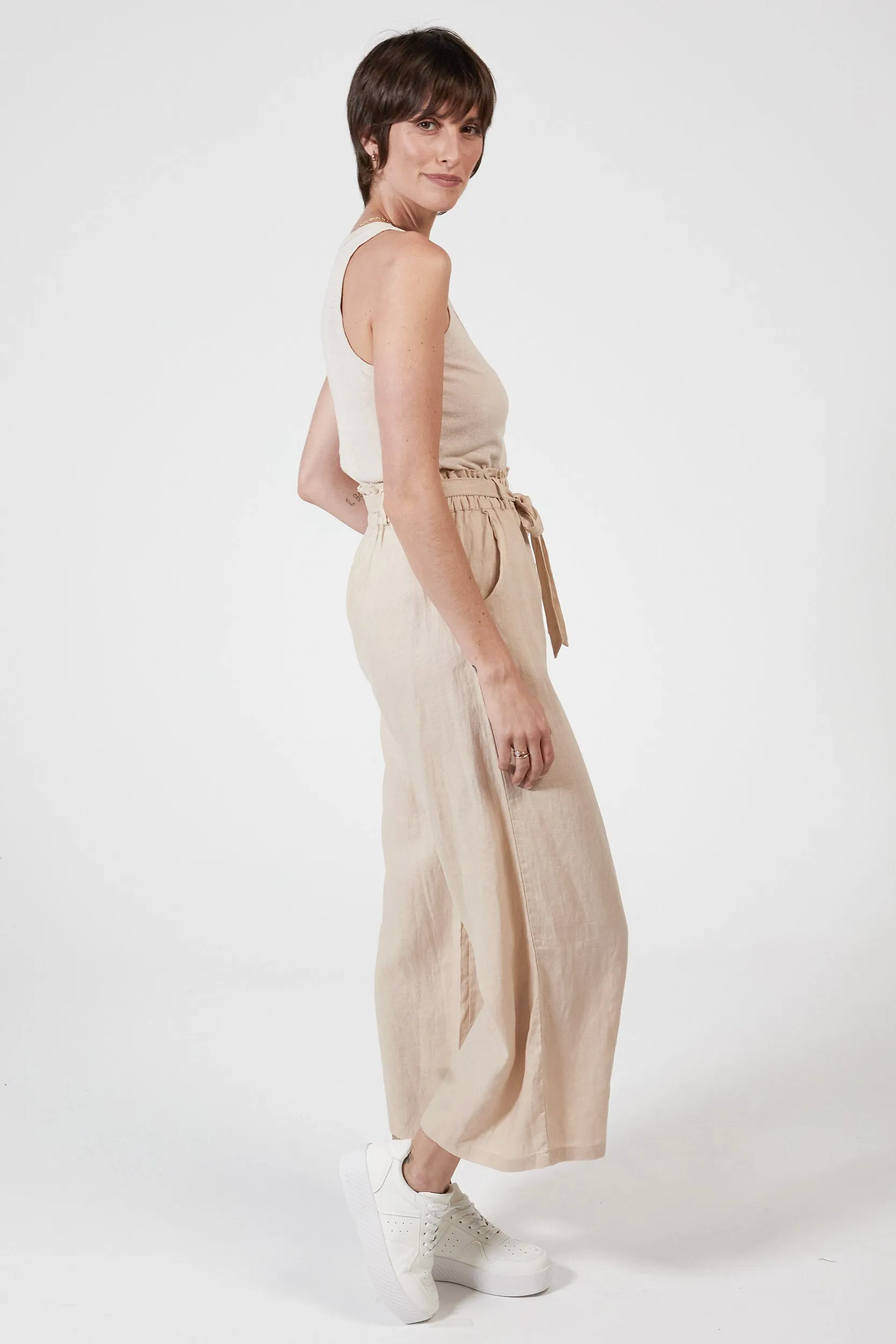 TYLER LINEN PANT - SOFT PINK