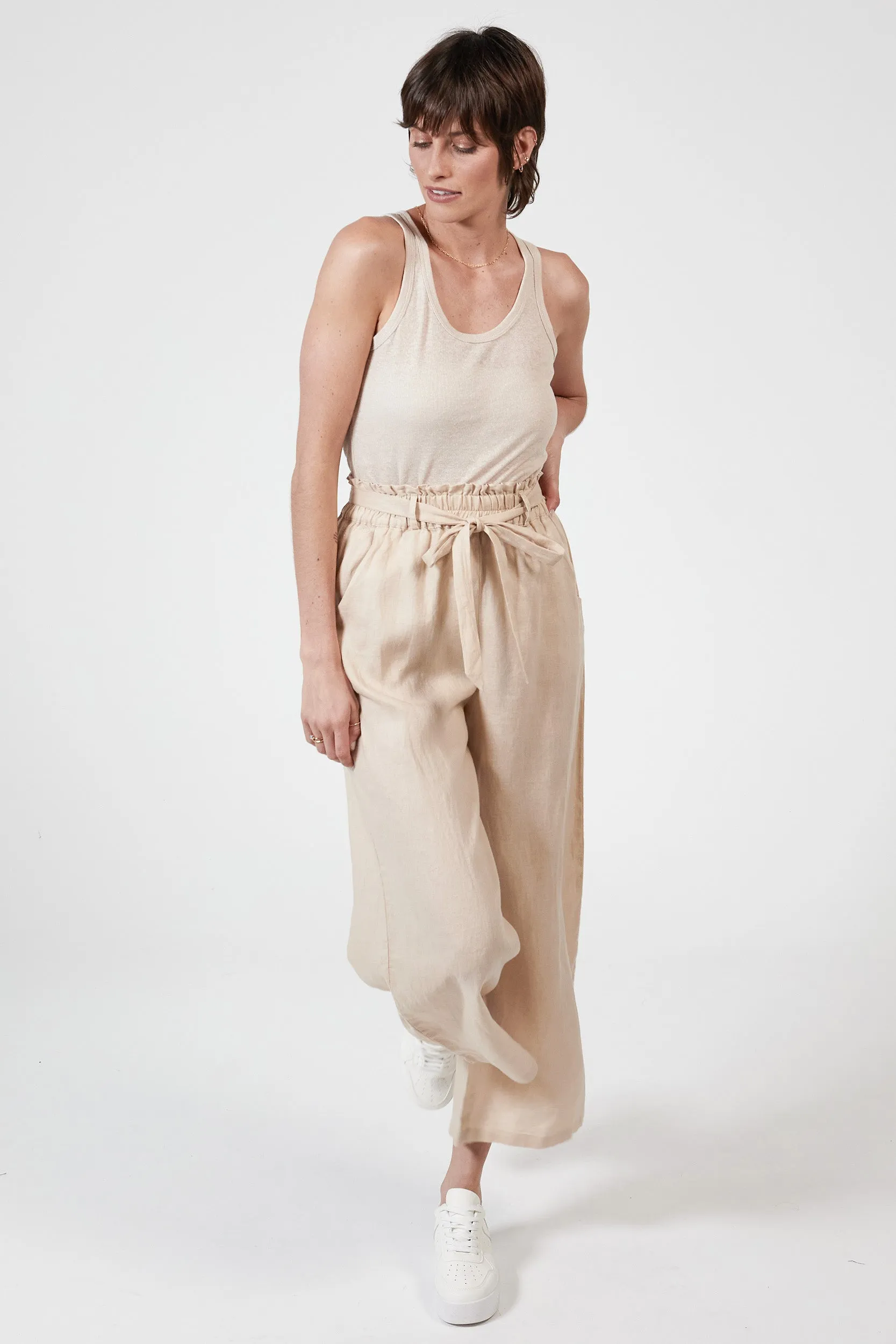 TYLER LINEN PANT - SOFT PINK